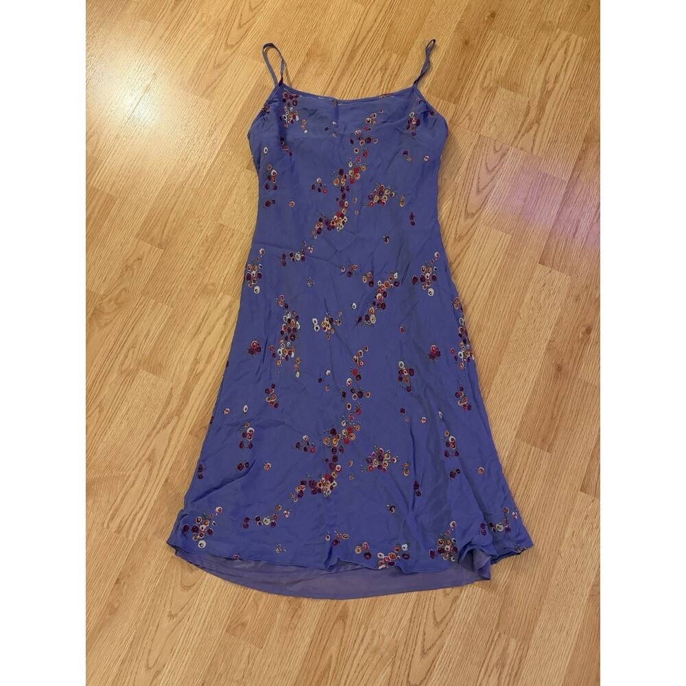NAF NAF Women’s Dress Slip Dress Periwinkle Floral Size 42 US 10 90s Fairy Core